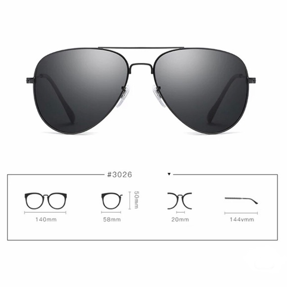 Blue Aviator Sunglasses w/ gold frame - Picture 2 of 3